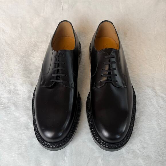 Gucci Men\'s Black  Leather Lace-Up Dress Shoes Size 11 1/2 main image 10